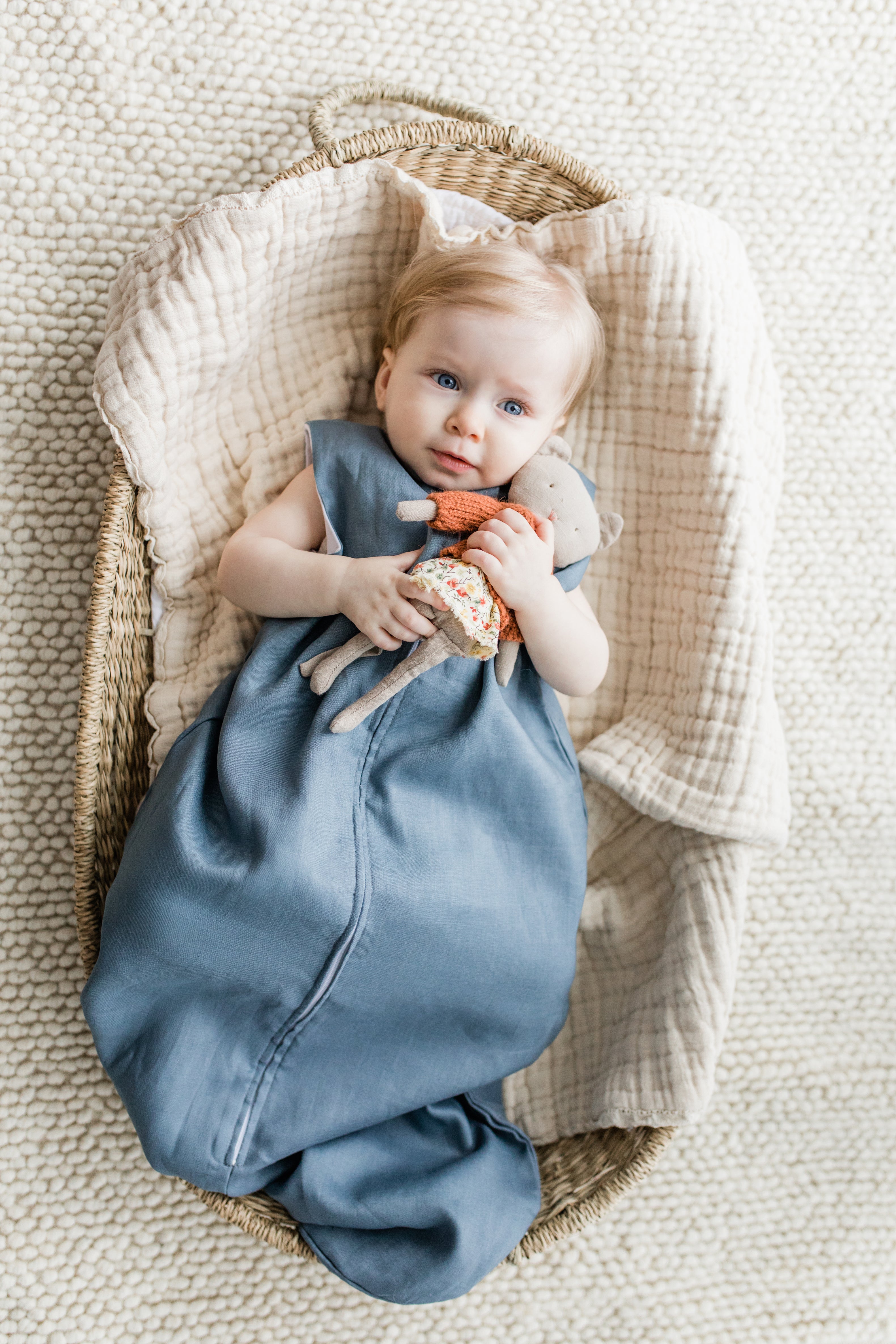 blue sleep sack | breathable baby sleep sack | summer sleep sack | winter sleep sack | bamboo baby sleep sack