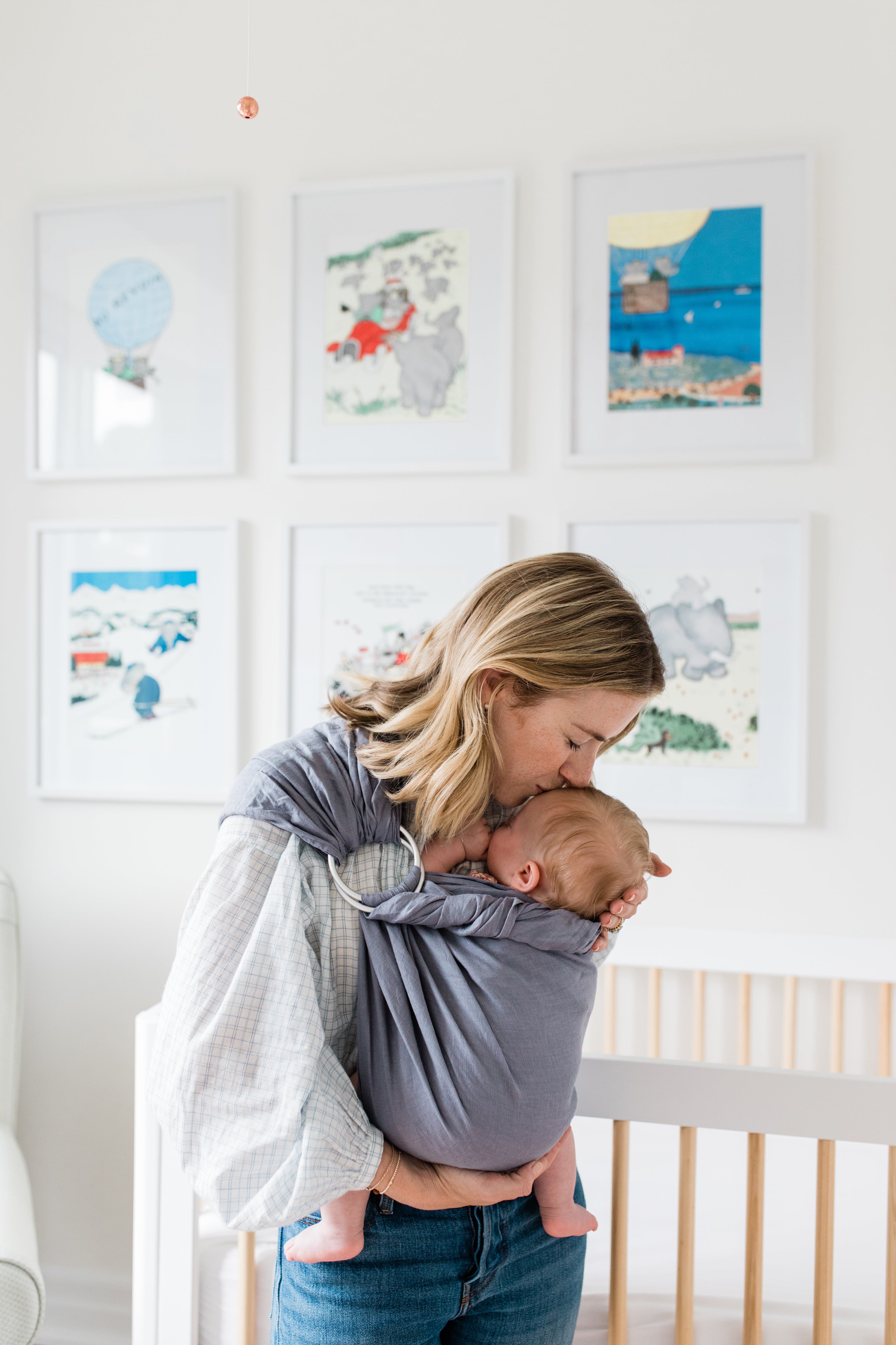 baby wearing | how to use a ring sling, linen baby wrap, baby shower gifts