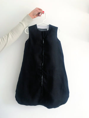 Black sleep sack | breathable baby sleep sack | newborn sleep sack  | linen and bamboo baby sleep sack
